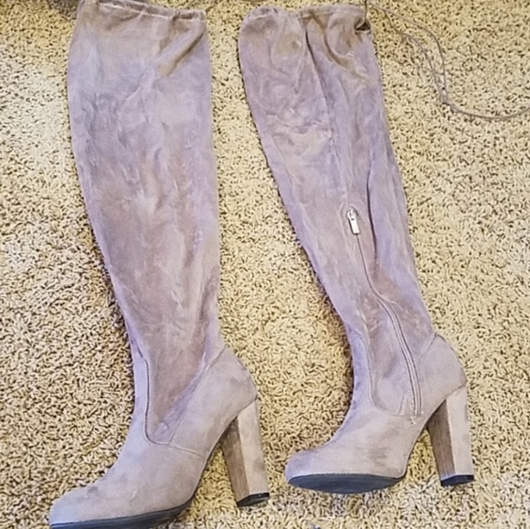 NWOT Over the Knee Tan Boots - Picture 4 of 4
